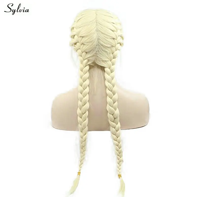 2 шт. парик для плетеных косичек Sylvia 613 # пастельный светлый/60 белый