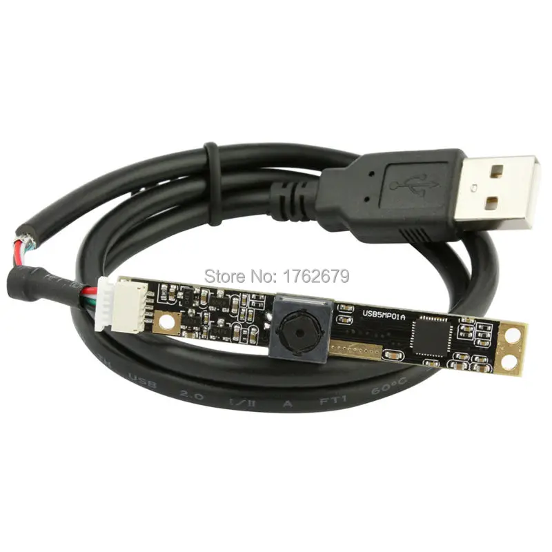 Модуль USB камеры наблюдения HD 500 Вт пиксель Автофокус 60 градусов Ov5640 CMOS Usb камера PCB