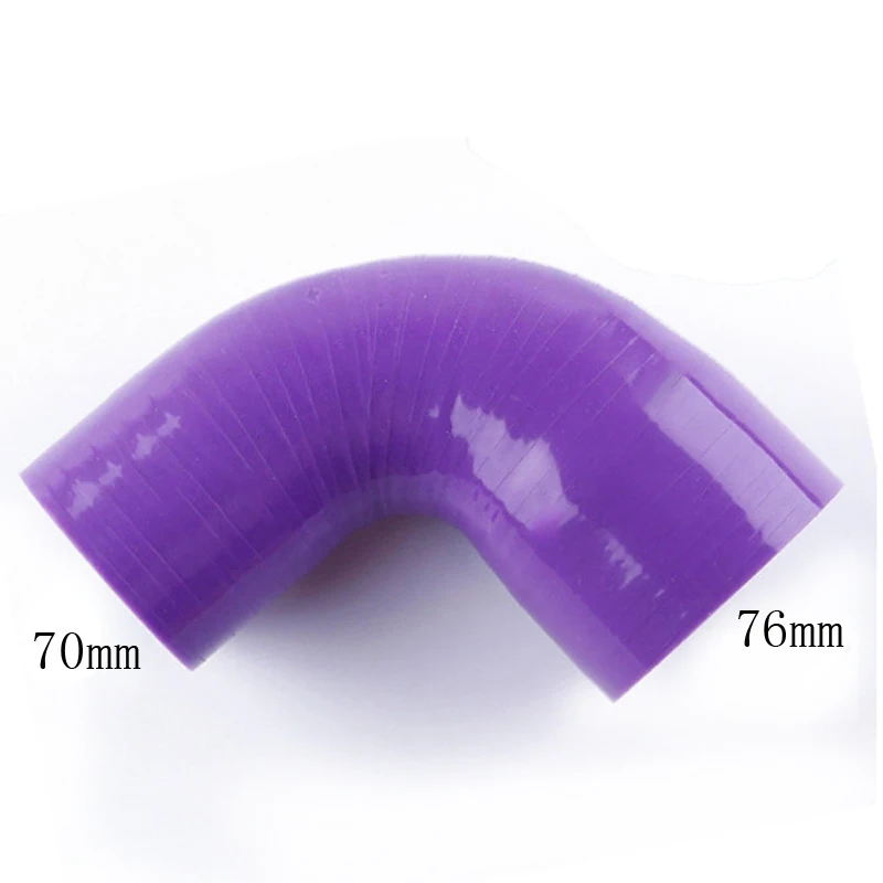 

Silicone 90 Degree Reducer Elbow Hose Tube Pipe 70mm - 76mm 2.75"- 3"