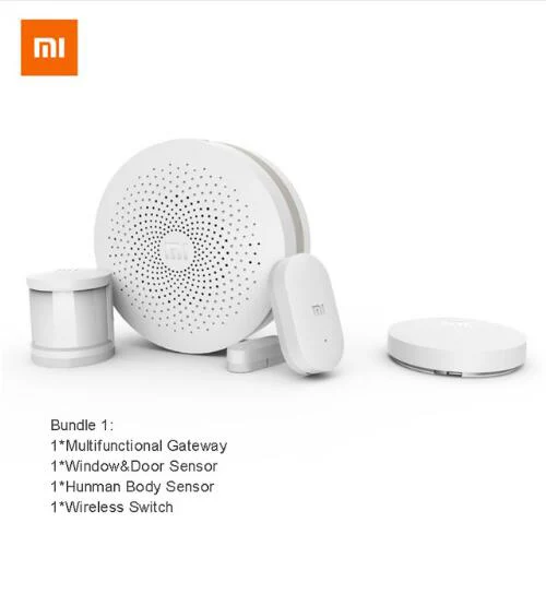 Xiaomi mijia умный дом наборы шлюз версия 2 двери окна датчик человеческого тела беспроводной переключатель влажности Zigbee розетка - Цвет: 4in1
