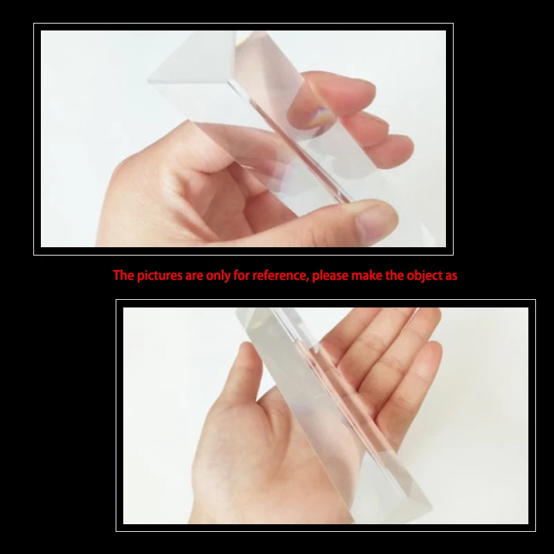 

150mm Optical Glass Equilateral Pillar Prism f Teaching Light Spectrum Photography or Experiment optical fiber optical cable