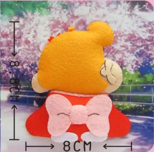 С рисунком из мультфильма Аниме Crayon Xiaoxin кимоно Xiaokui кошелек ткань фетр комплект