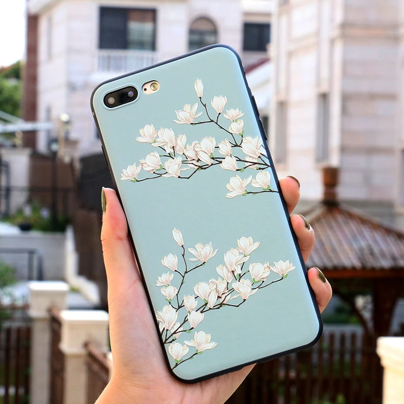 Силиконовый матовый 3D-чехол с тиснением для iPhone 6 plus 6s X 7 8 XR XS Max 11 pro | Мобильные