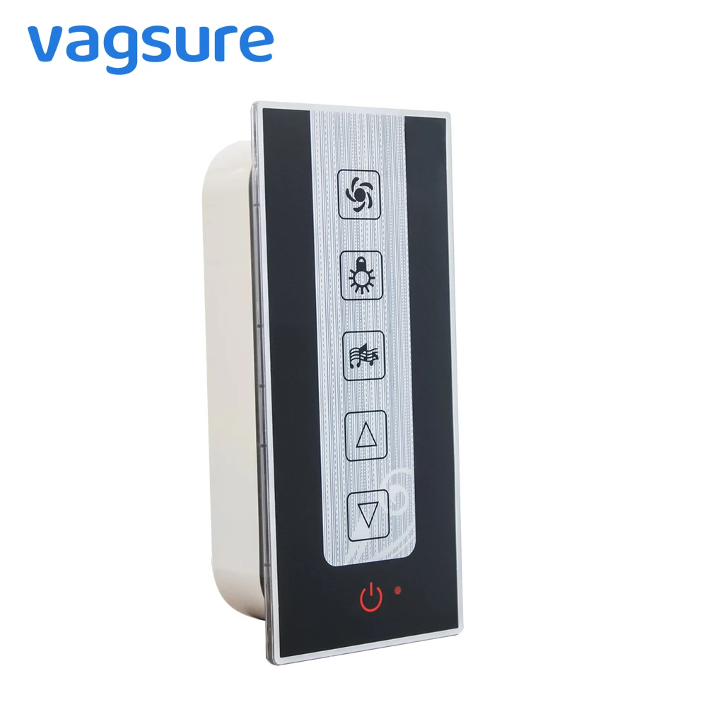 Vagsure 1 шт. ЖК-дисплей Индукционное управление Лер динамик лампа FM радио вентиляционный вентилятор душ управление для душевой кабины аксессуар корпус