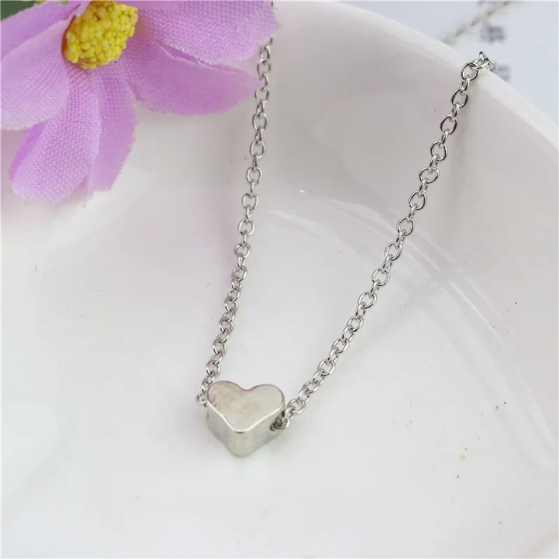 New Fashion Charm Women's Simple delicate Heart Chain necklace with simple collarbone Pendant For Women Gift Lucky Jewelry | Украшения