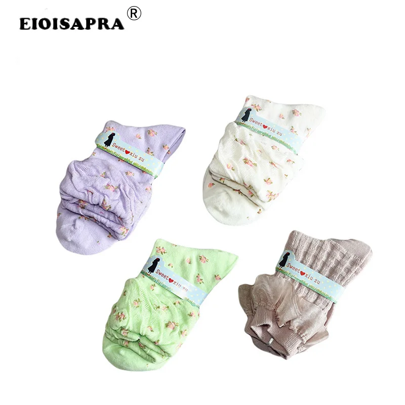 [EIOISAPRA] весенне летние хлопковые недорогие Носки ярких цветов с графикой женские