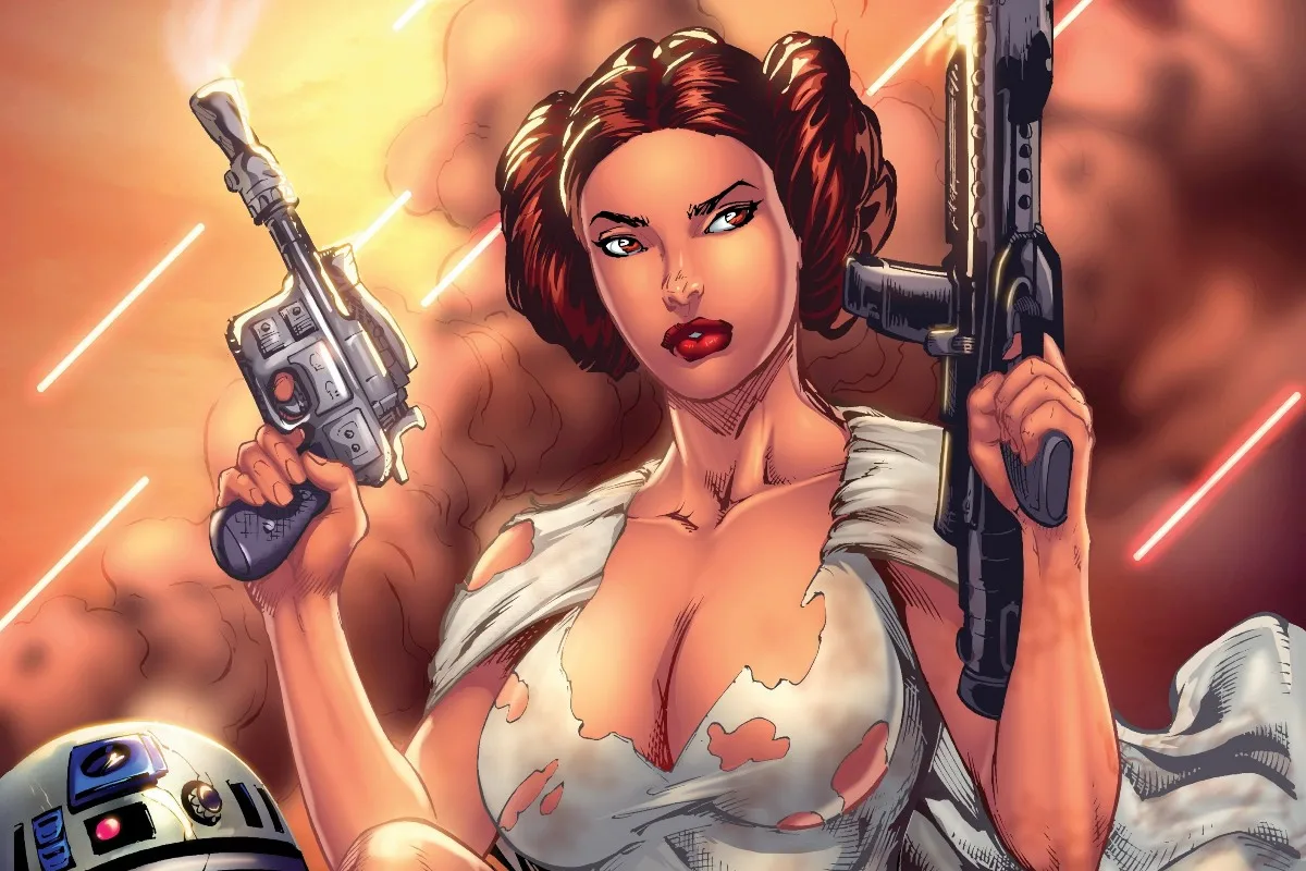 Плакат тканевый с рисунком аниме Leia Solo Princess Blaster DM099 для украшения стен декор