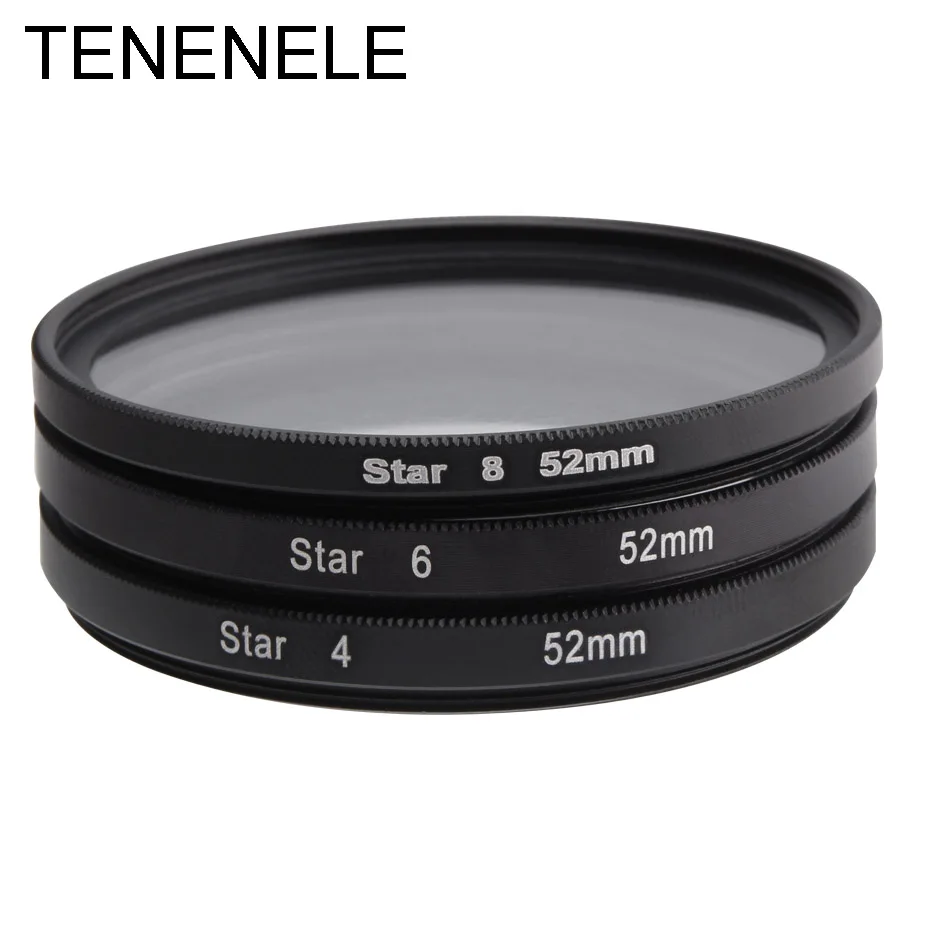 Комплект фильтров TENENELE Star 4 6 8 для камеры 37 40 5 46 49 52 55 58 62 67 72 77 мм Canon Nikon Sony