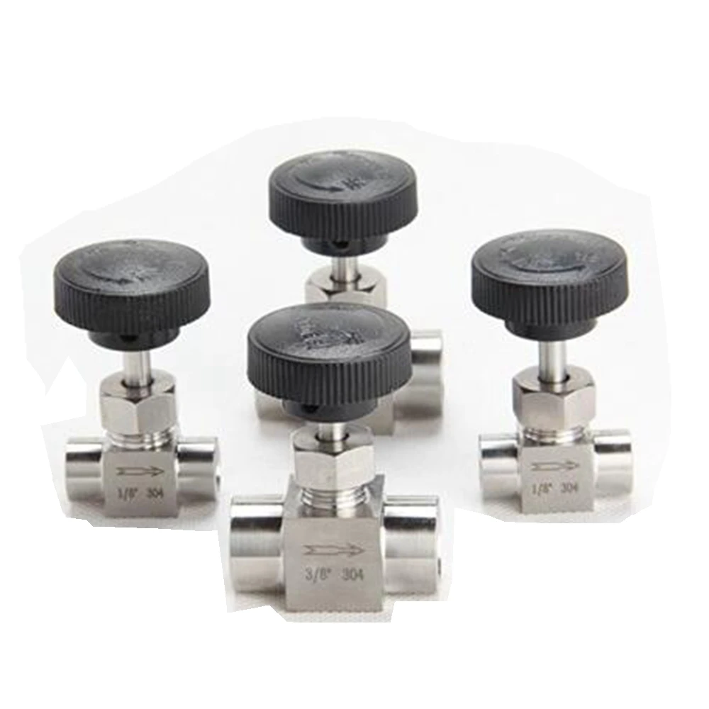 1/8 &quot 1/2&quot BSP Женский нитевой игольчатый клапан 304 нержавеющая сталь контроль