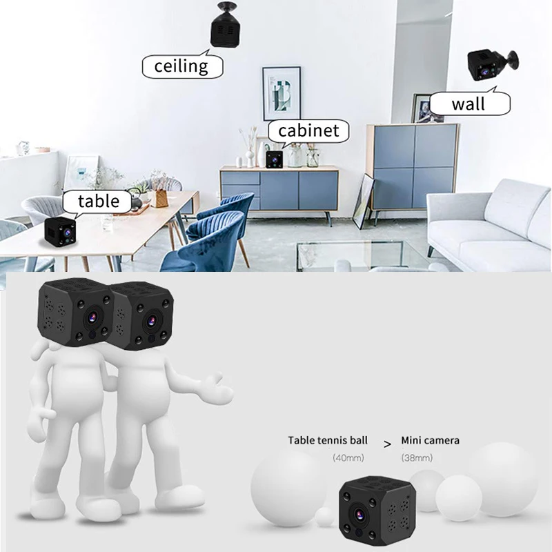 MEICHUN Беспроводная мини Wifi камера 1080 P ночного видения Домашняя безопасность ip