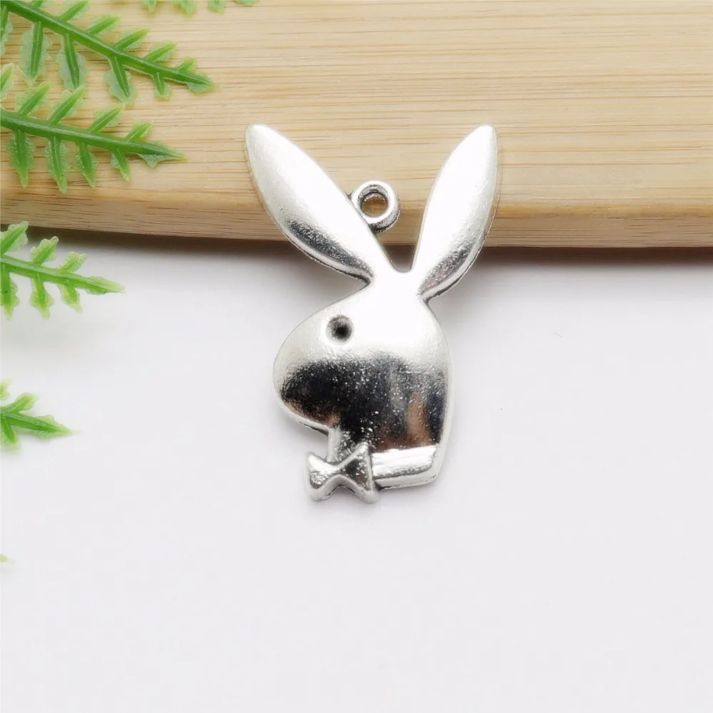 

Wholessale 30pcs/lot Vintage Classic Rabbit Charms fit DIY Bracelet Pendants Jewelry Making Jewelry Findings