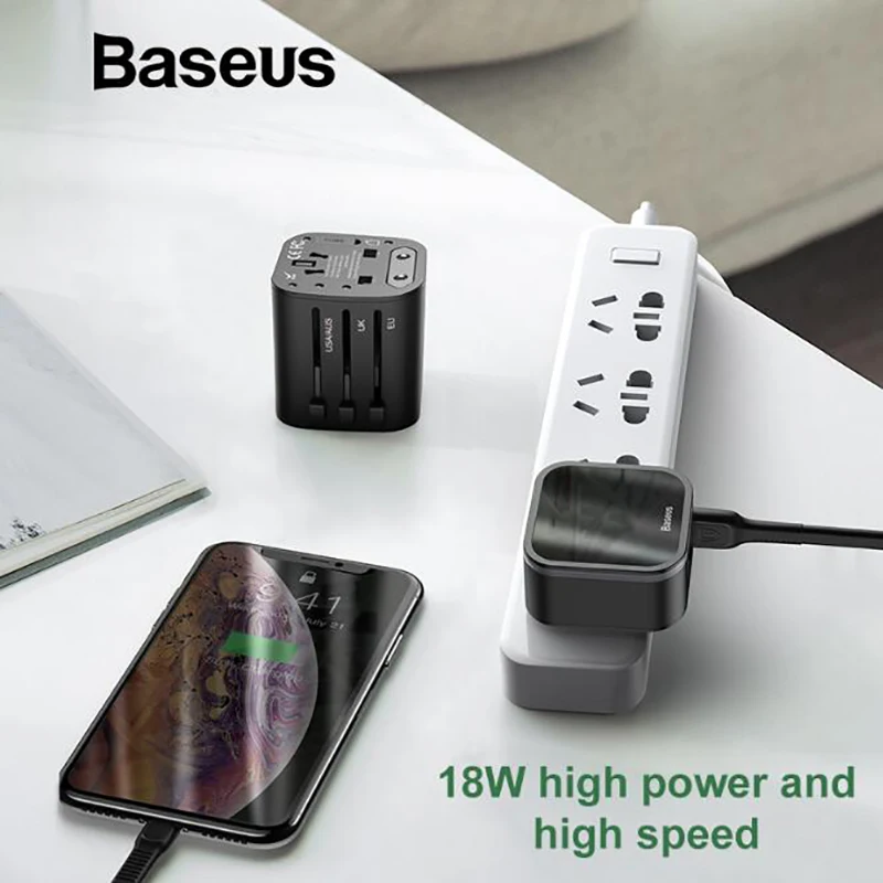 Зарядное устройство Baseus 18 Вт с USB-разъемом и поддержкой быстрой зарядки |