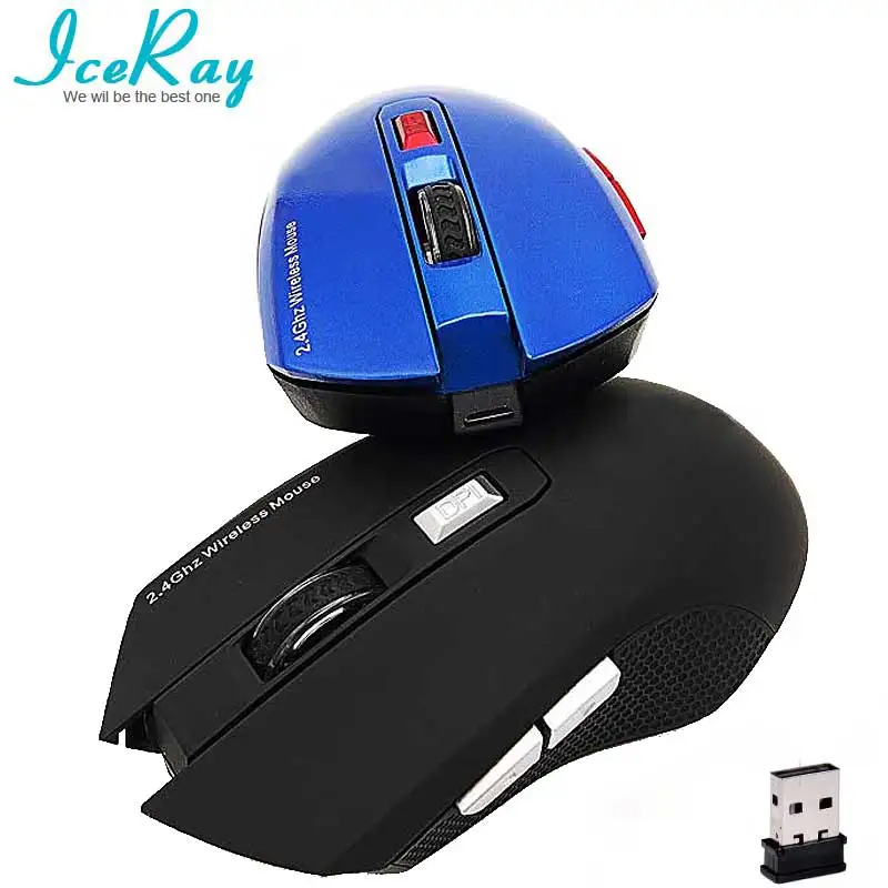 IceRay 2 4 ГГц USB 6D Перезаряжаемые компьютерных игр Беспроводной Мышь Mute Slient нажмите