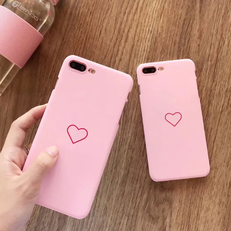 Чехол Boucho с сердечками для iphone 8 8Plus Модный чехол задней панели ультратонкие