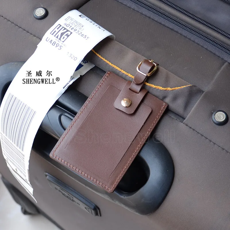 100% коровья кожа багажная бирка ключ-карта для гостиницы бирки Вертикальный стиль