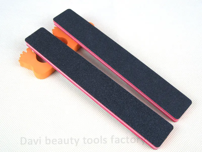 Пилка для ногтей 50 шт./лот прямоугольная красная губка черная наждачная бумага