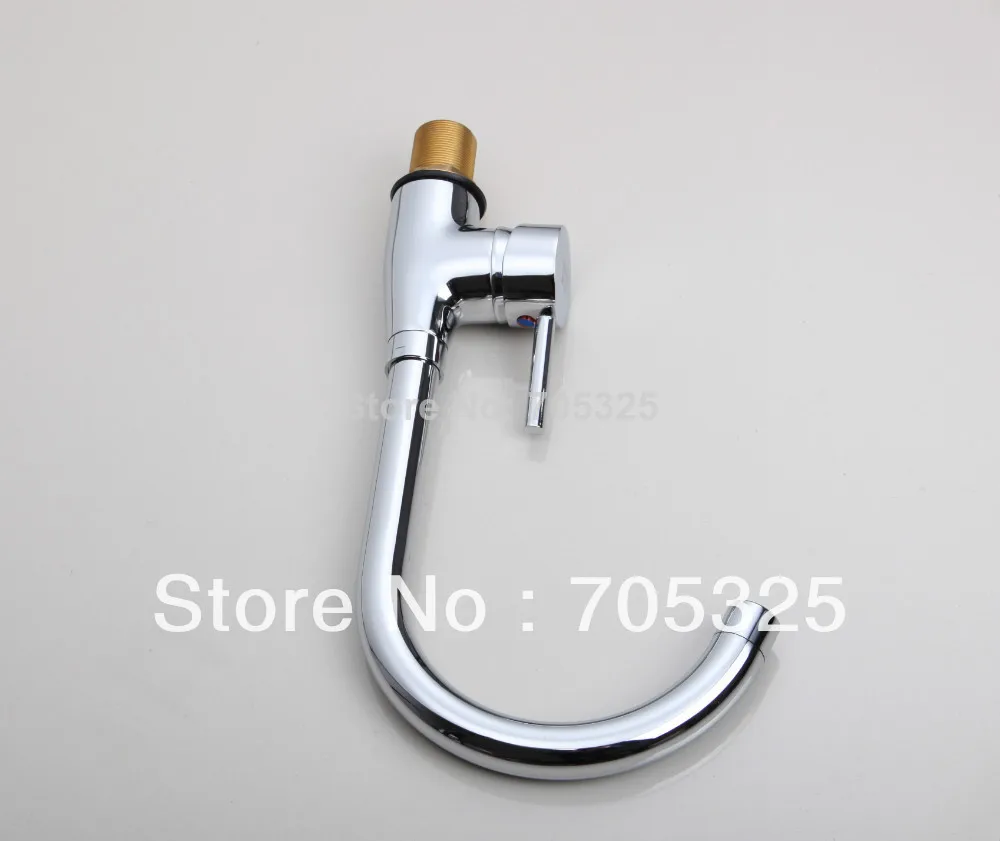 Classic Single Handle Hot &ampCold Waterfall Chrome Finish Kitchen Basin&ampSink Mixer Tap Brass Faucet AD-8053 | Обустройство дома