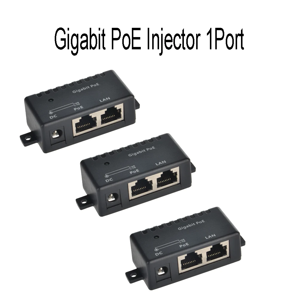 10/100/1000 1 портовый гигабитный настенный адаптер питания через Ethernet PoE инжектор 12