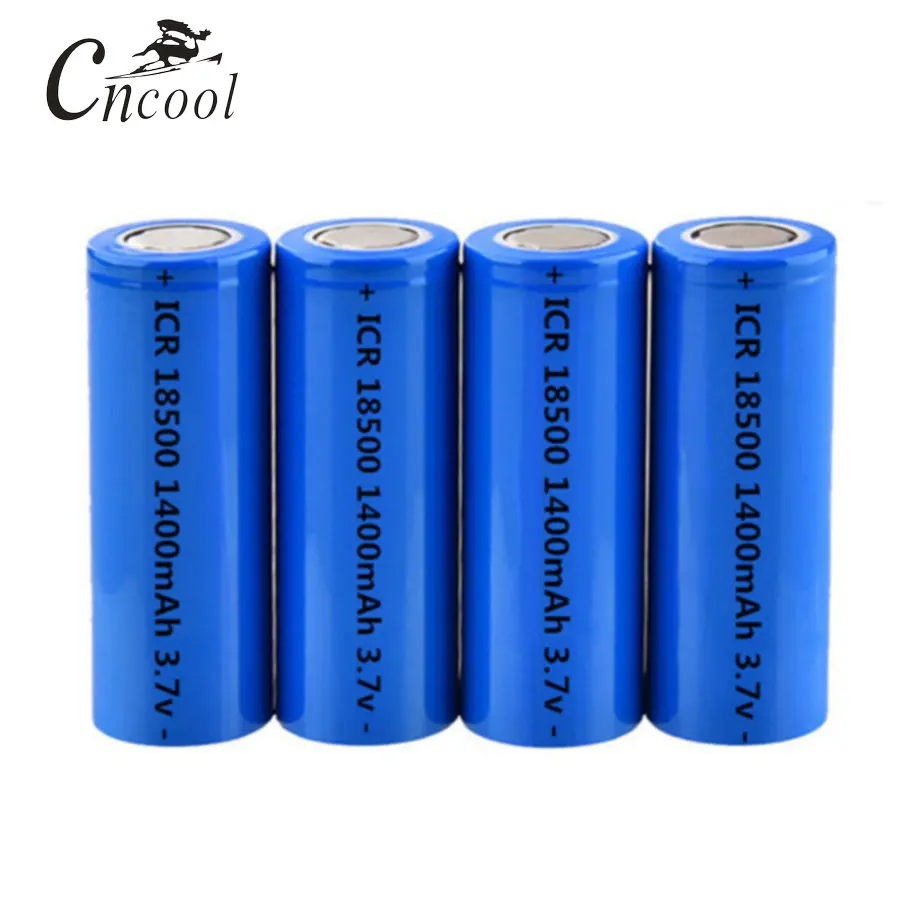 Cncool 4 шт./лот 18500 1400 mAh 3 7 V литий ионная аккумуляторная батарея Высокая емкость для