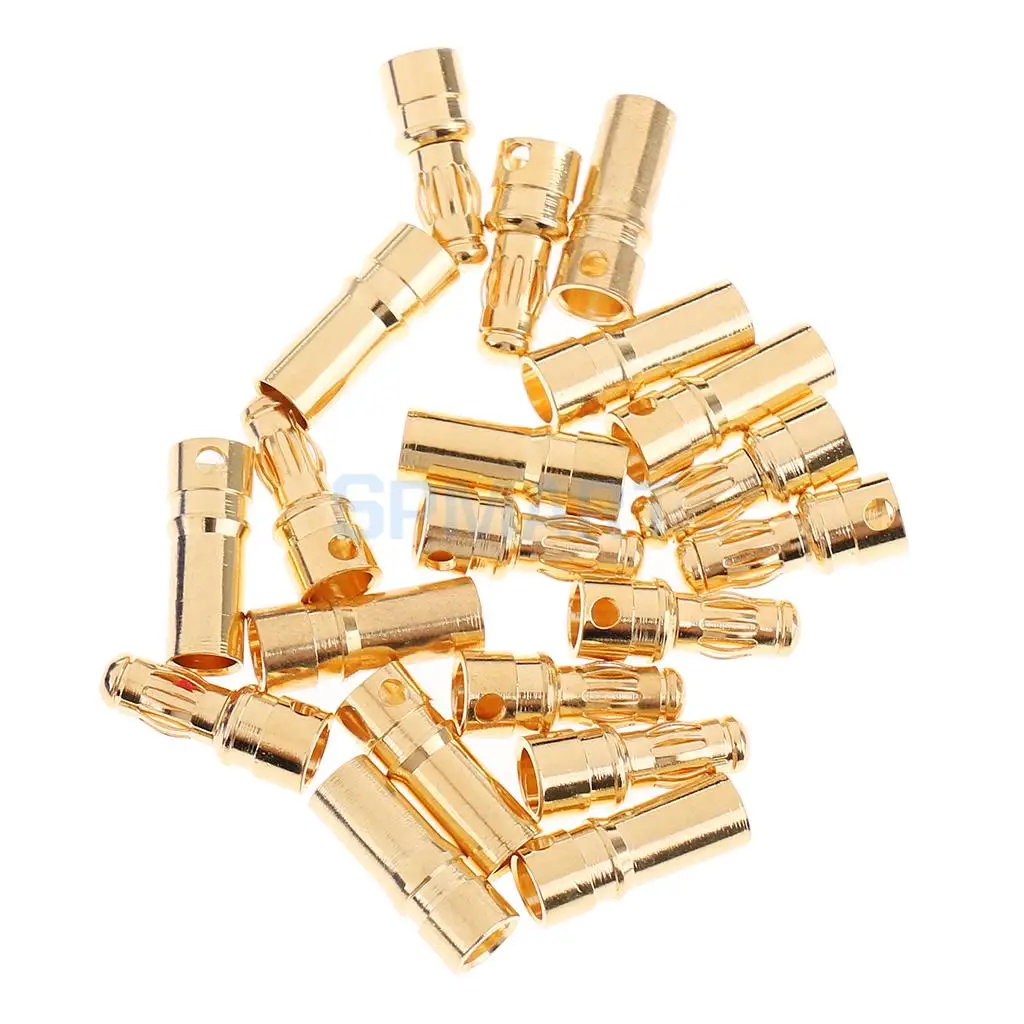 20pcs Gold-plated Banana Plug Bullet Connector 3.5mm for ESC Motor Battery | Игрушки и хобби