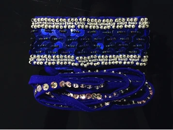 Dark Blue Новинка, 11 цветов, аксессуары для танца живота, 1 шт., растягивающийся перекрестный ремень, регулируемая повязка с блестками для танца живота - Цвет: Dark Blue