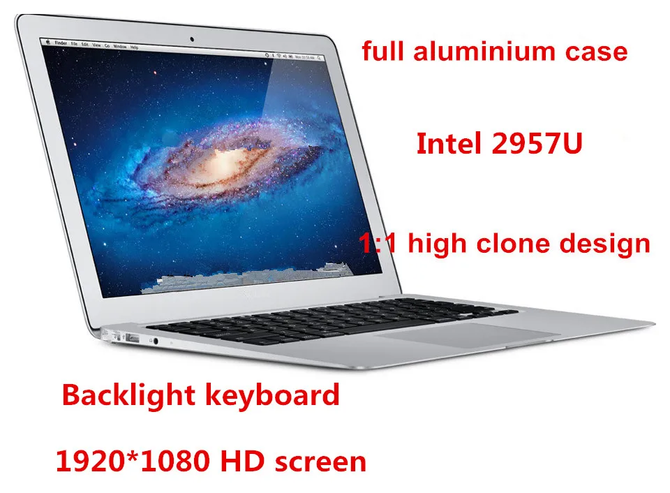 Ультрабук для ноутбука 13 3 дюйма HD экран 1920*1080 Celeron 2957U двухъядерный процессор 4 Гб