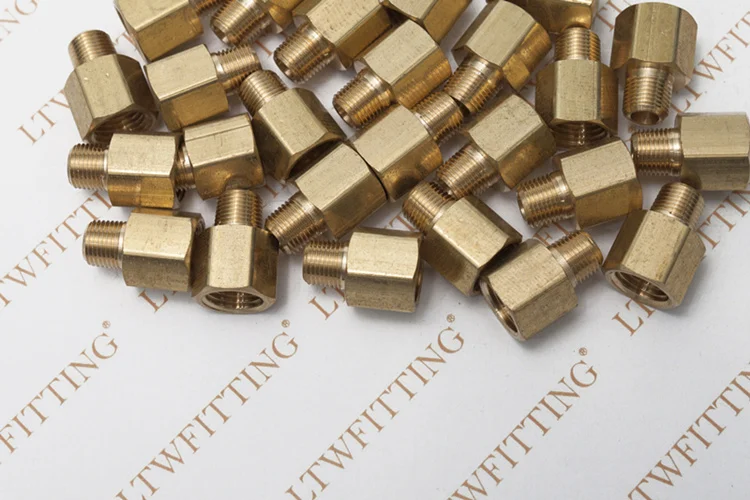 LTWFITTING Латунная Труба 1/4 &quotFemale x 1/8&quot Мужской адаптер NPT топливный газовый