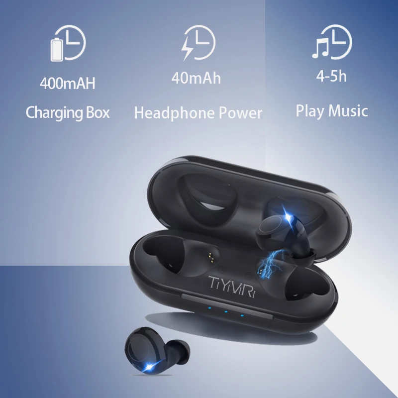 TWS Bluetooth 5 0 Беспроводные наушники с питанием в ухо мини HiFi стерео спортивные IP5