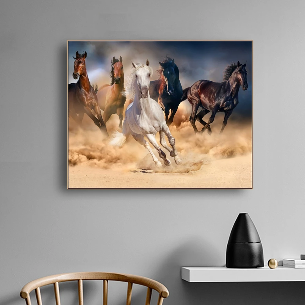 Grassland Pentium Horses настенный художественный Декор холст постер и печать Картина