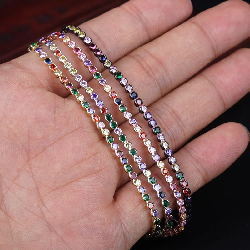 Шикарные простые тонкие изящные штабелируемые браслеты с микро-закрепкой из