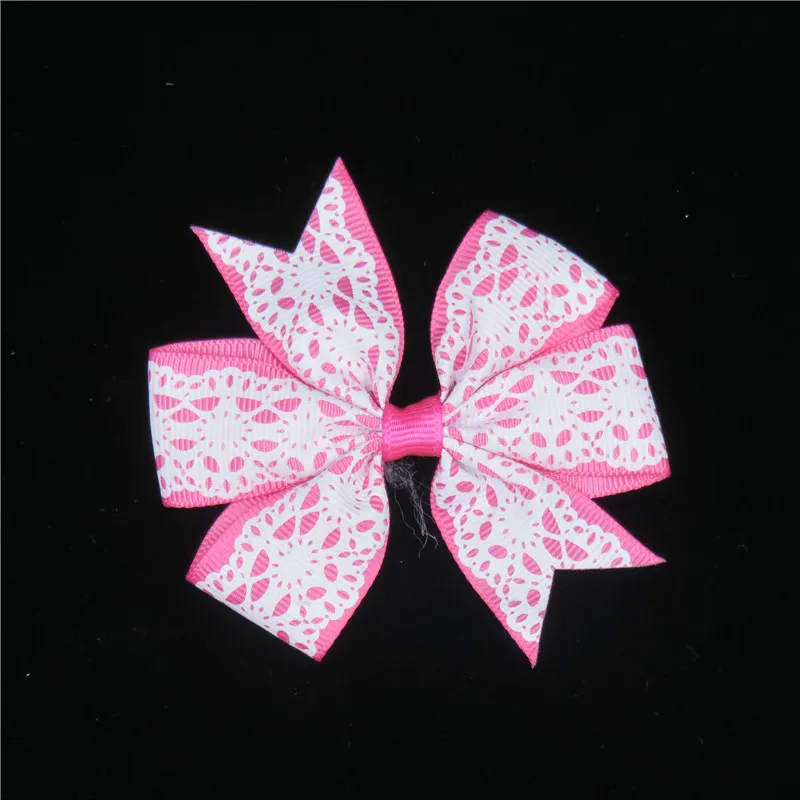Color 13 1 шт. паутиновая лента с принтом в виде паутины для девочек, эластичная лента с бантом для волос, лента для волос, банты, аксессуары для волос «сделай сам», лучший подарок - Цвет: Color 13