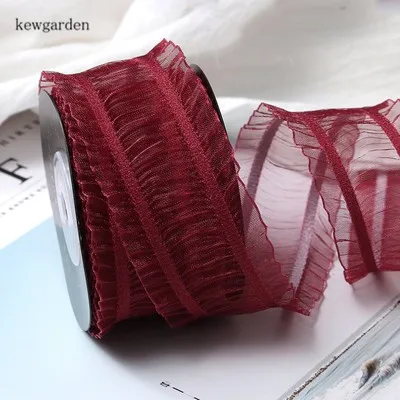 Kewgarden 1 &quot1 5&quot Складная лента из органзы сделай сам бант для волос брошь