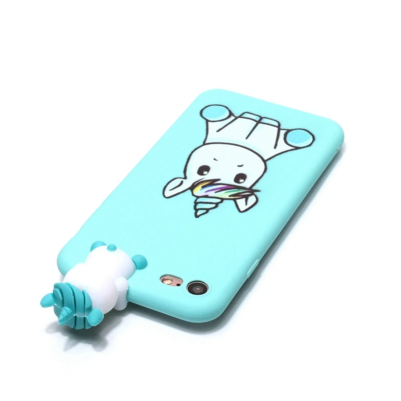 Коке для iPhone 7 Plus 3D Единорог Panda Собака Силиконовый чехол на для iPhone 5 5S SE 6 6S 8 Plus X XS чехол для телефона Capinha