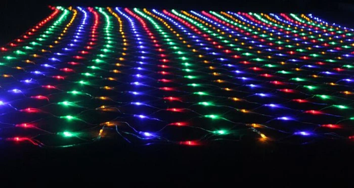 6Mx 4M 750 светодиодный сетчатый светильник s теплый белый/синий/RGB внутренний декоративный светильник для занавесок AC220V с европейской вилкой Праздничная садовая уличная лампа