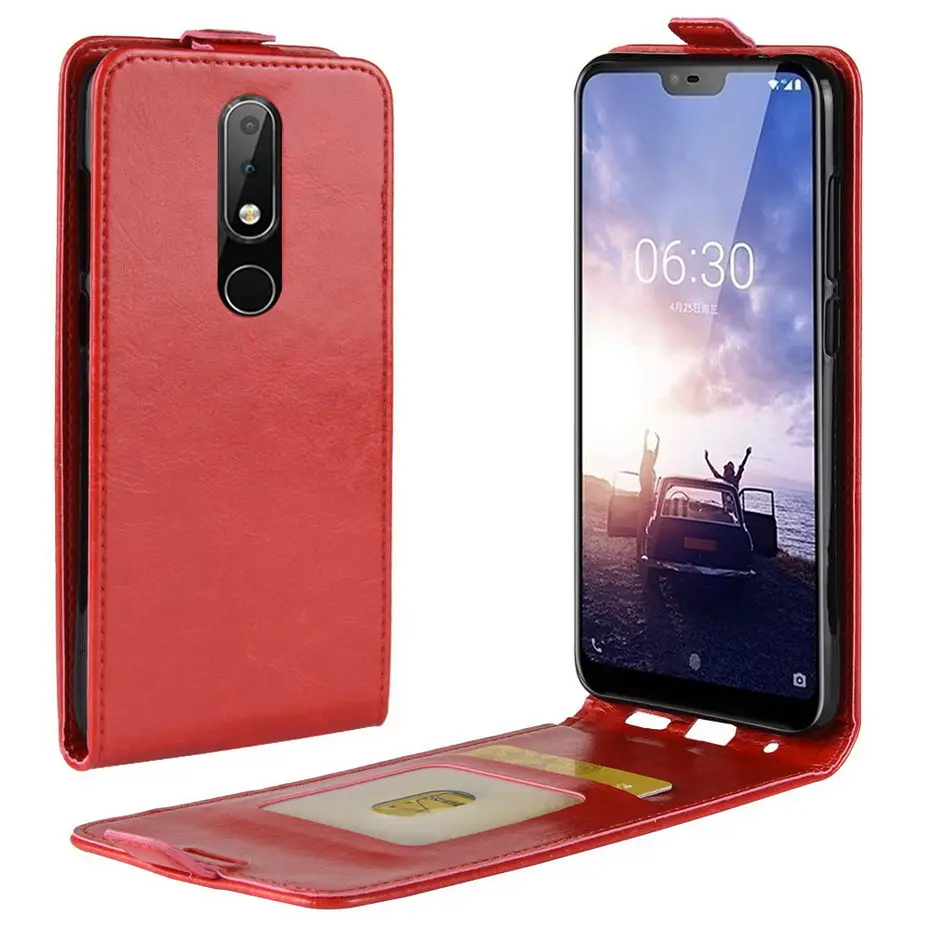 DESYNER чехол для Nokia 5,1 Plus TA-1109 PU кожаный чехол для Nokia 5,1 Plus вверх-вниз Флип Магнит чехол для телефона