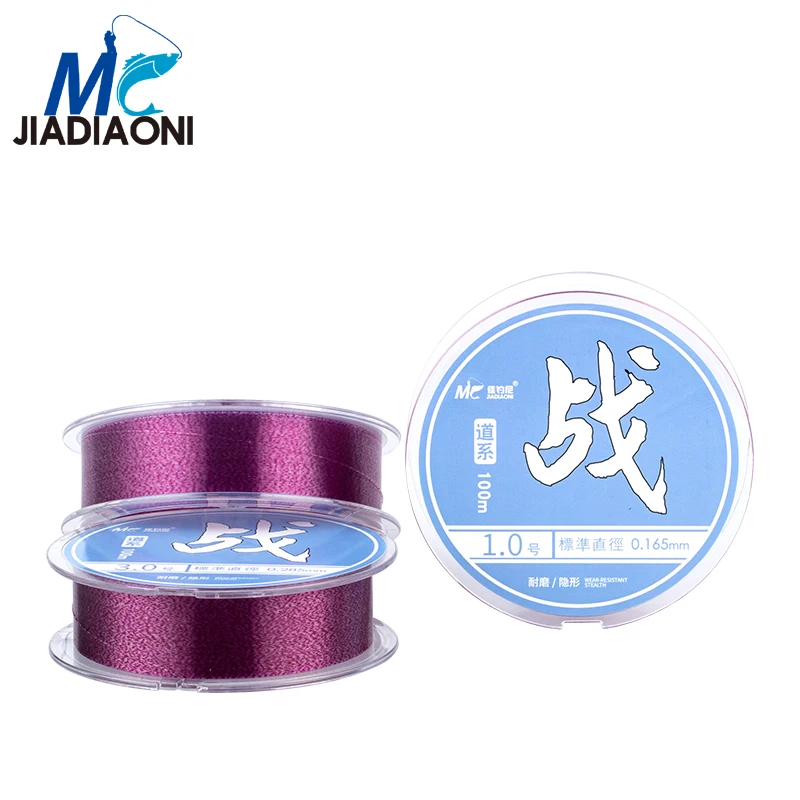 100 м 100% нейлоновая прозрачная рыболовная леска JIADIAONI для ловли нахлыстом