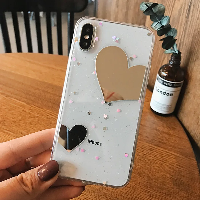 Kuutti Squishy Kawaii блестящие прозрачные зеркальные чехлы из ТПУ для iPhone 6 6s 7 8 Plus X женщин