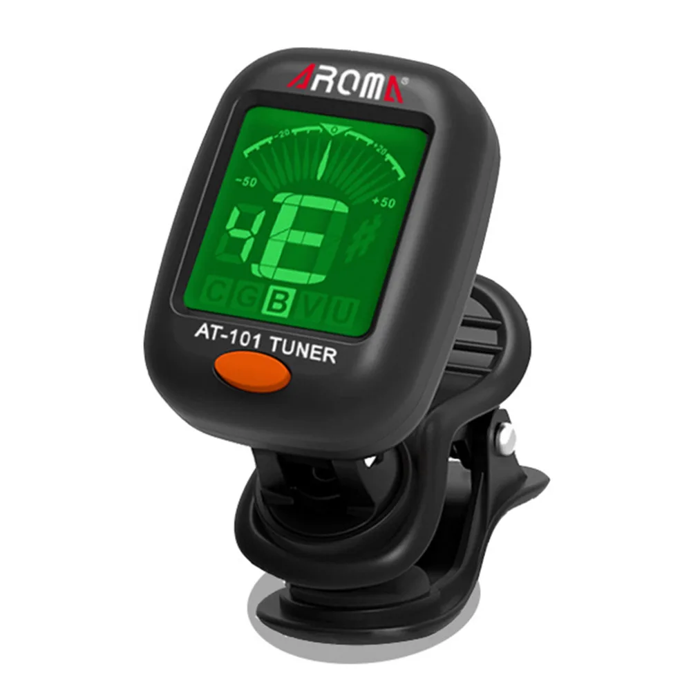 

AROMA AT-101 Mini Size Clip Type Guitar Instrument Tuner Guitar Bass Ukulele Electrical Digital Clip Tuner