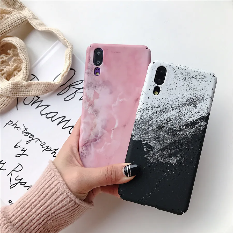 Ретро Золотой розовый мраморный чехол для huawei P20 Lite Nova 3e из гранитного камня