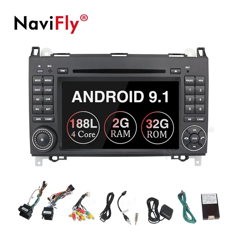 Новинка! 2 + 32G Android 9 1 автомобильный dvd плеер GPS навигация для Benz Sprinter B200 b класс W245 B170