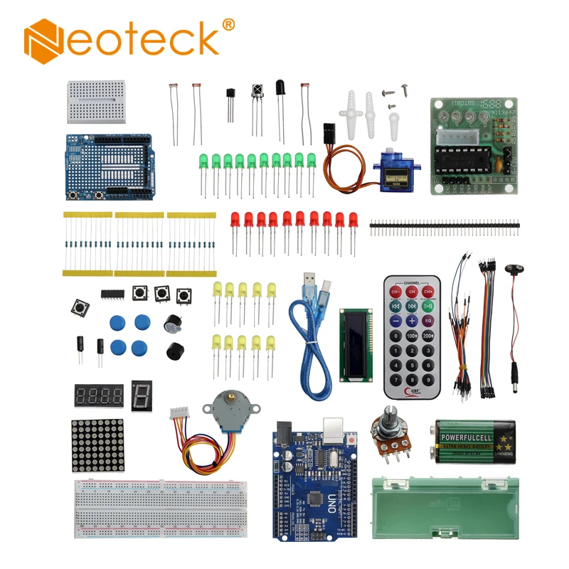 Набор для начинающих Neoteck 96 в 1 Lab Project UNO R3 1602 ЖК экран Arduino Nano Mega 2560 WZ обновленная