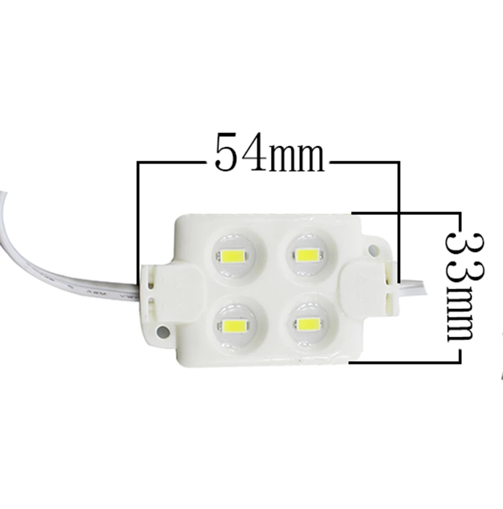 Высокая ярче 100 шт./лот SMD 5630 4 Светодиодный модуль DC12V водонепроницаемый IP68