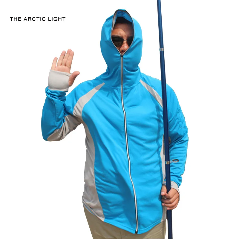 

THE ARCTIC LIGHT Long Sleeve Shirt UV Protection Quick dry T shirt Men Blue Climbing Hiking Fishing Clothes Outdoor