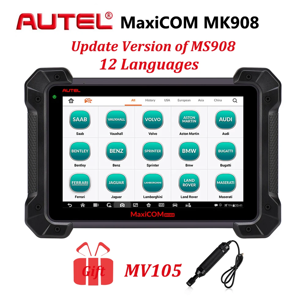 autel MaxiCOM MK908 автомобильный диагностический инструмент OBD 2 полная система диагностики сканер Авто сканирующие инструменты Автосканер PK MaxiSys MS908