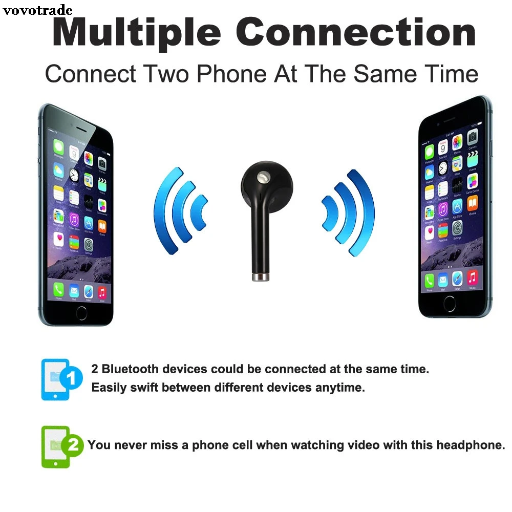 Toopoot Мини Bluetooth 4 1 Беспроводной гарнитура наушники вкладыши для iPhone 7 6 6s PC