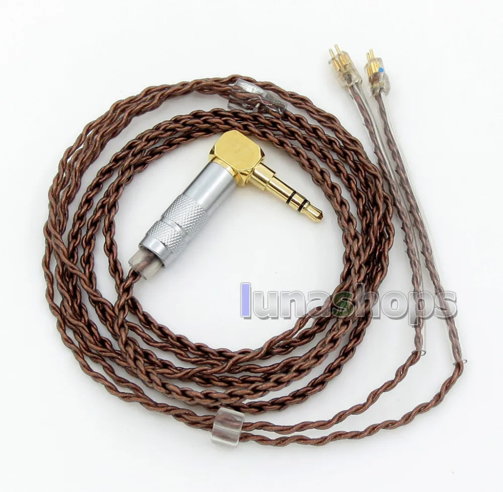 

Brown L 4 Cores PVC OCC Silver Plated Earphone Cable For Westone W4r UM3X UM3RC ue11 ue18 JH13 JH16 ES3 LN005945