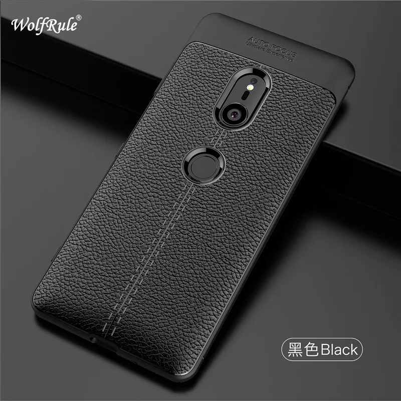 WolfRule, чехол для sony Xperia XZ3, чехол, противоударный, роскошный, кожаный, TPU, чехол-накладка для sony Xperia XZ3, чехлы для телефона, для sony XZ3] - Цвет: Black