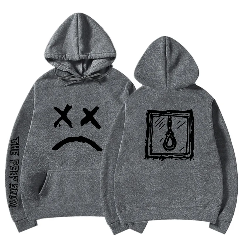 Dark gray 17 Lil Peep/толстовки с капюшоном Love lil. peep, мужские толстовки, пуловер с капюшоном, свитшоты для мужчин/женщин, sudaderas cry, детские толстовки с капюшоном, hoddie S-XXXL - Цвет: Dark gray 17