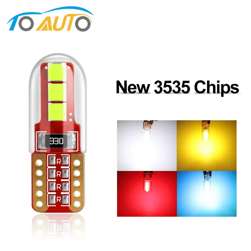1 шт. светодиодная лампа T10 W5W WY5W 168 194 6SMD 3535 чип для автомобиля светильник салона