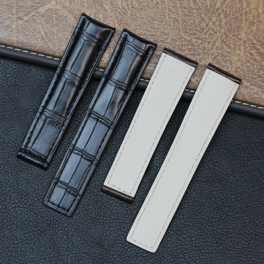 SAUPPO крокодиловой кожи Кожаный браслет подходит для Rolex Carrera наследие аксессуары/19